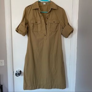 J. Crew khaki shirt dress